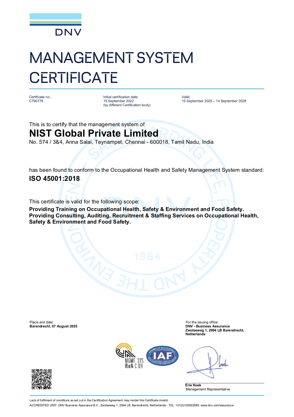 ISO 45001 Certification