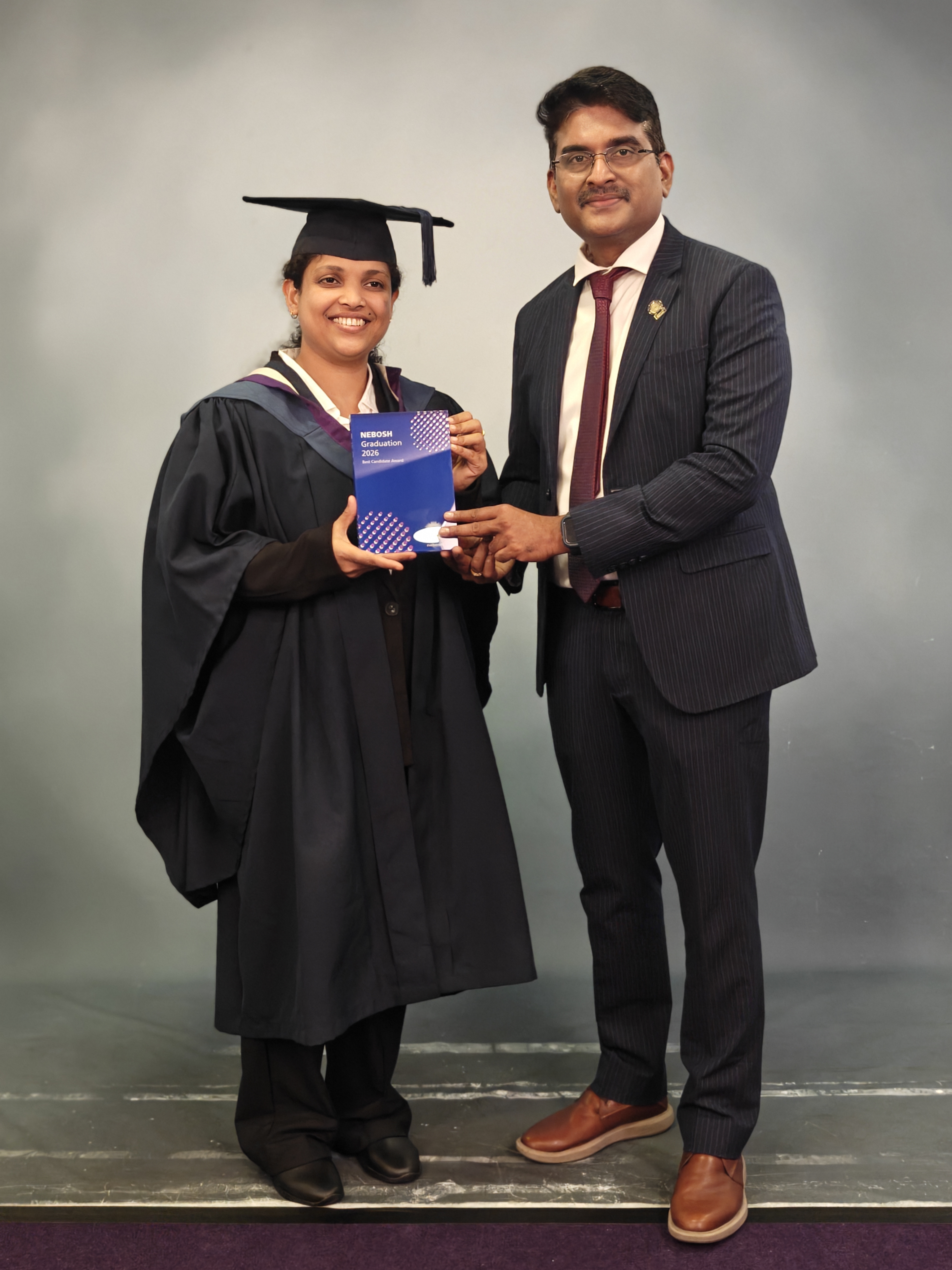 NEBOSH graduates at the ceremony